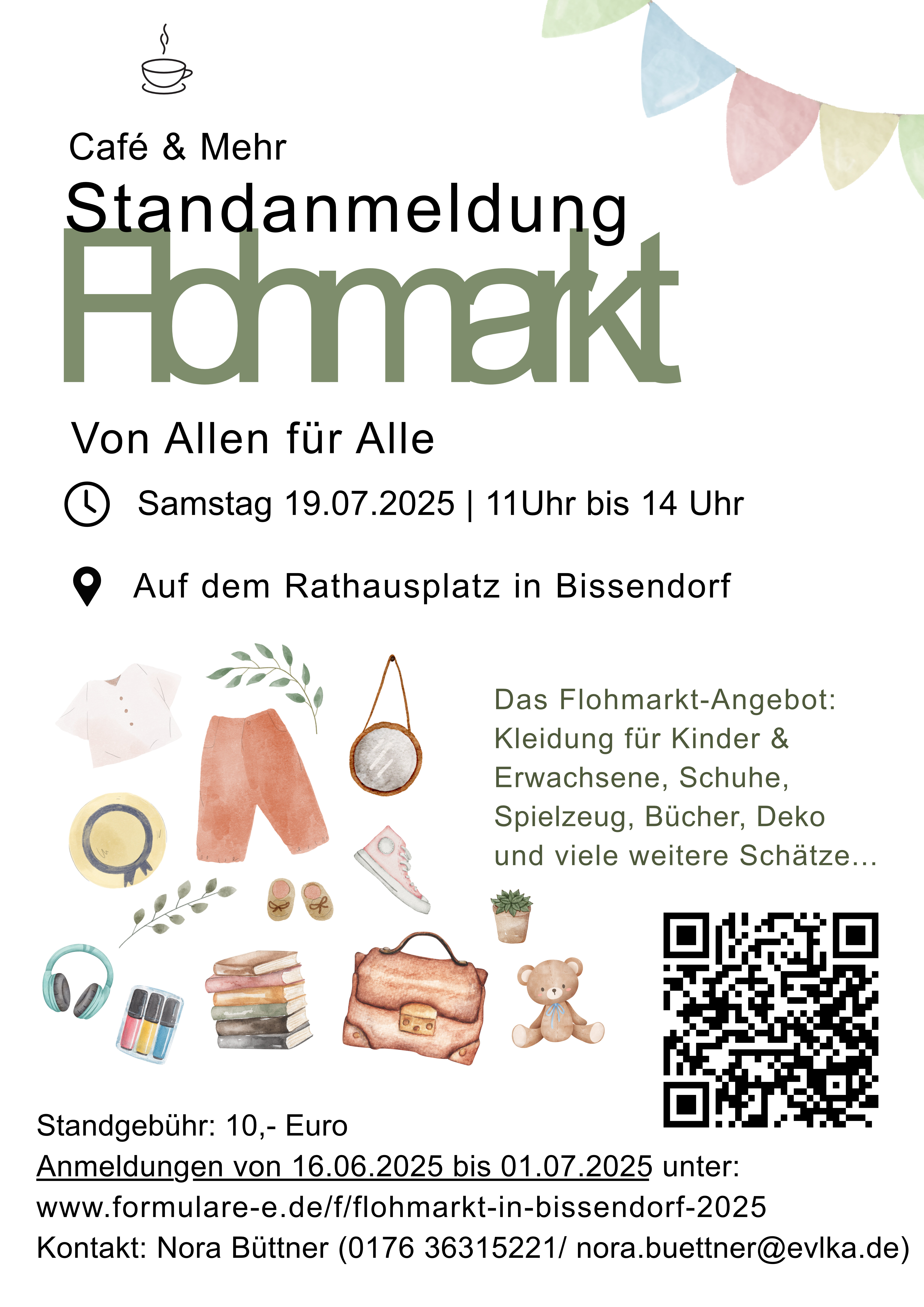 Cafe & Mehr Flohmarktplakat Cafe & Mehr Flohmarktplakat