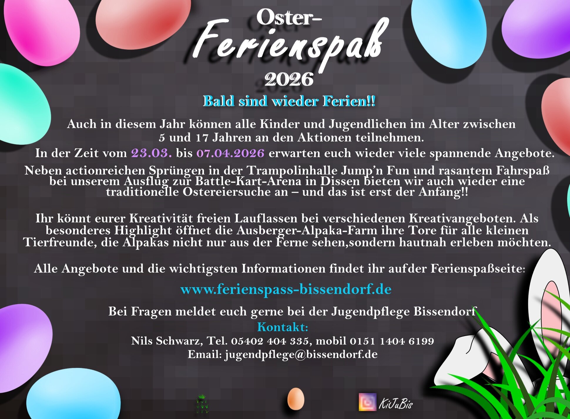 Ankündigung Osterferienspaß 2026