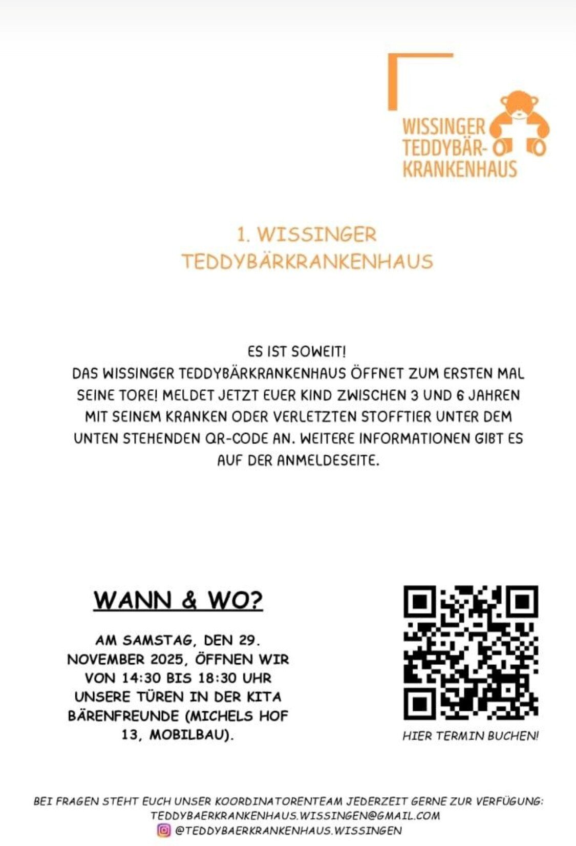 Infos 1. Wissinger Teddybärk-Krankenhaus