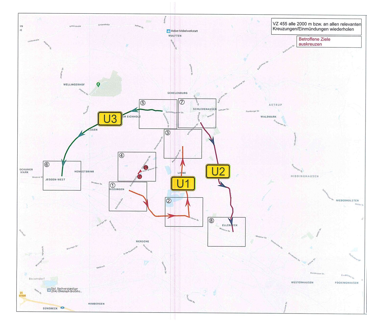 2020-07-23 Beschränkungen im OT Wissingen -Umleitungsübersichtsplan 2020-07-23 Beschränkungen im OT Wissingen -Umleitungsübersichtsplan