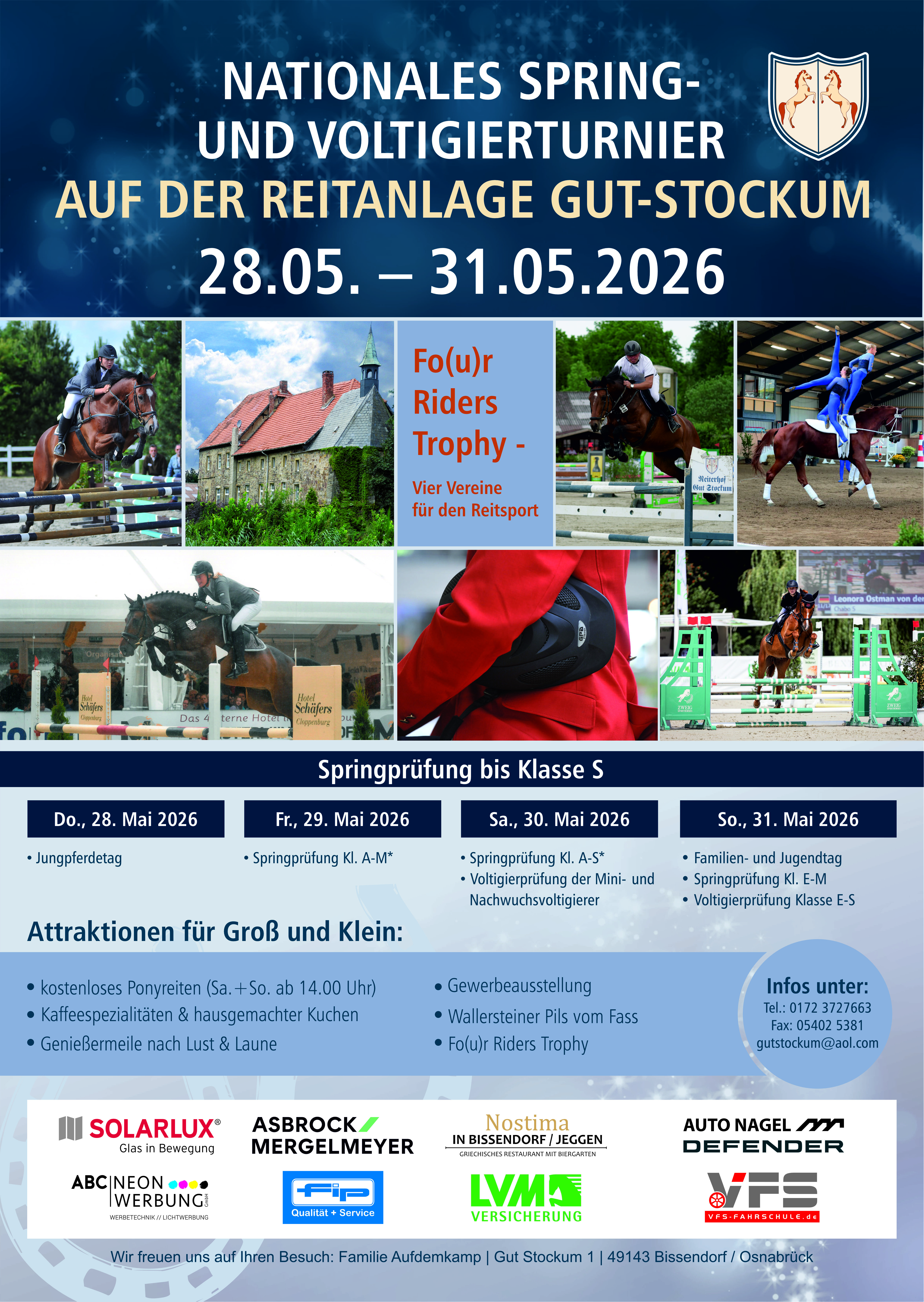 Plakat Turnier 2026 Reitanlage Gut Stockum