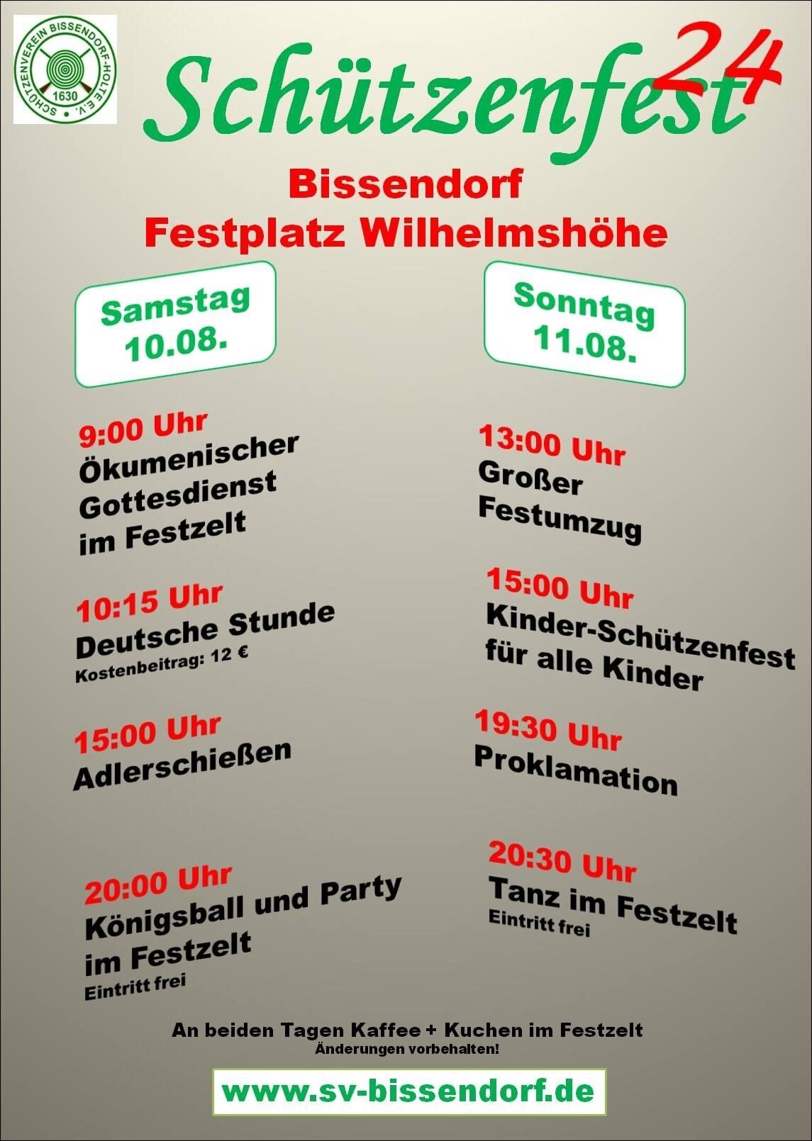 Schützenfest Bissendorf 2024