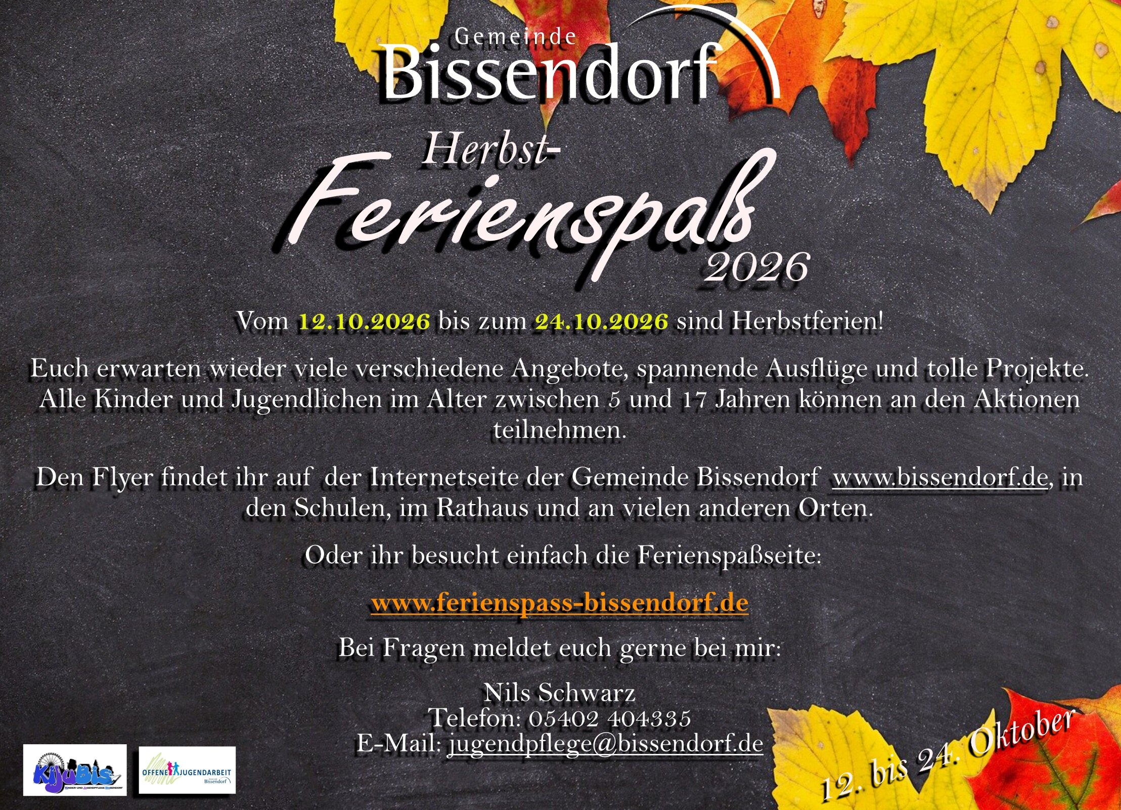 Herbstferienspaß 2026 Herbstferienspaß 2026