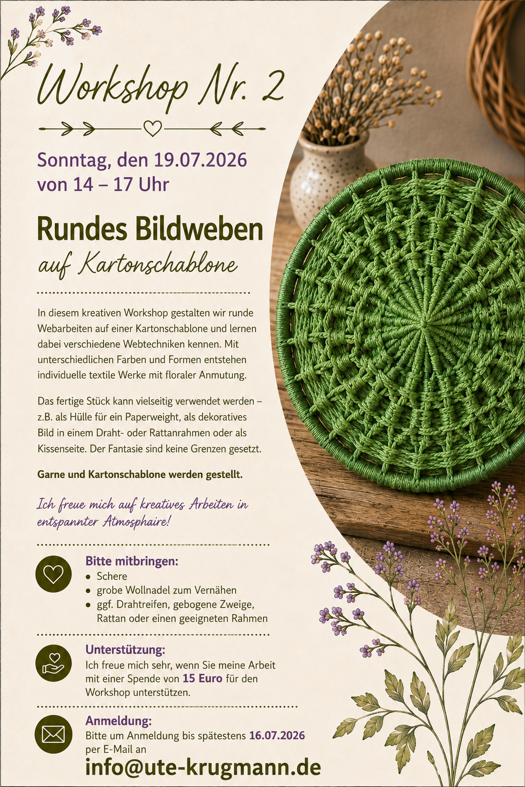 Workshop 2 - Rundes Bildweben auf Kartonschablone