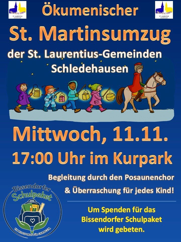 Ökumenischer St, Martinsumzug Schledehausen 2026 Ökumenischer St, Martinsumzug Schledehausen 2026