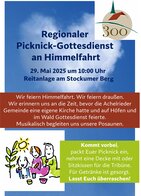 Einladung Picknick-Gottesdienst Himmelfahrt