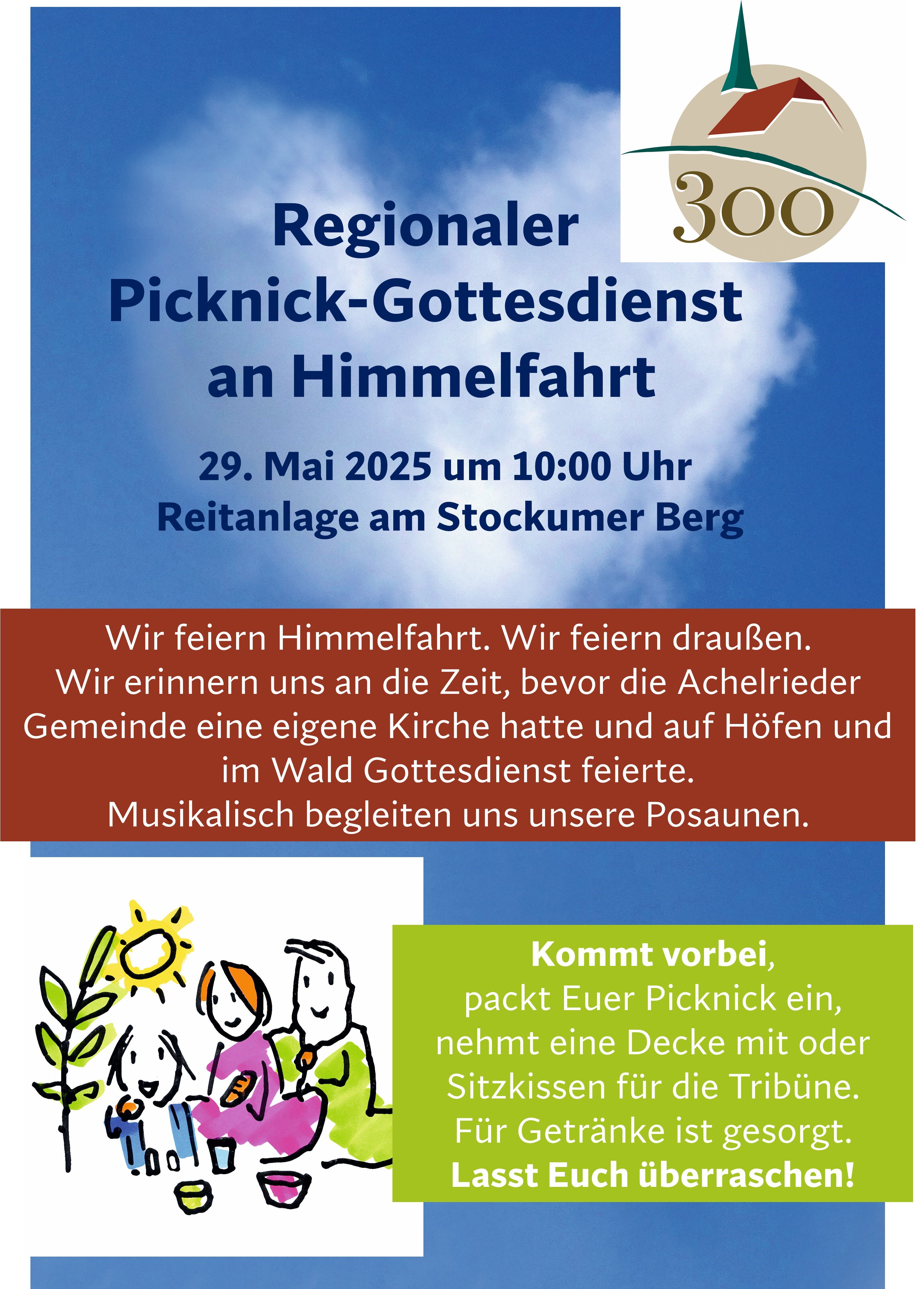 Einladung Picknick-Gottesdienst Himmelfahrt