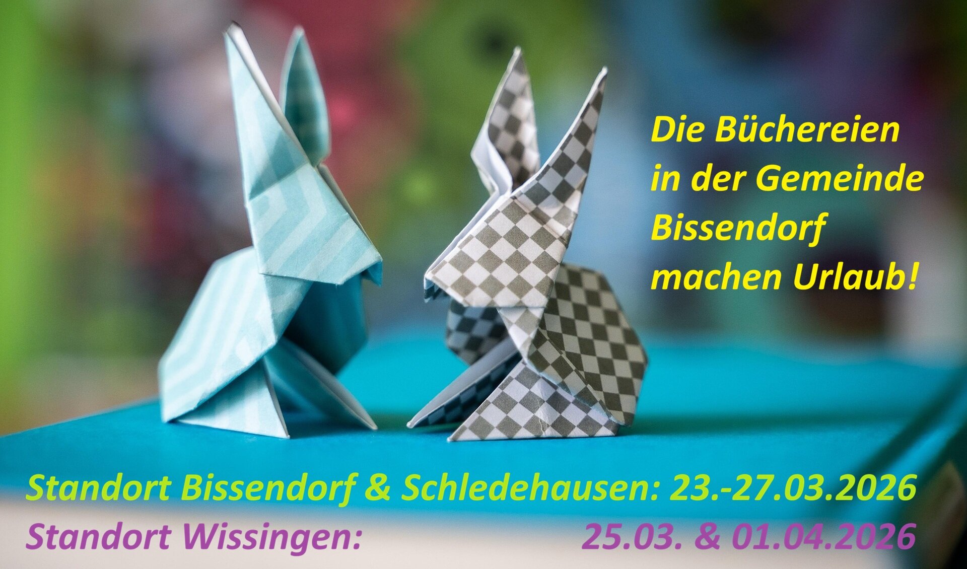Bürgerinfo Urlaub Büchereien Ostern 2026