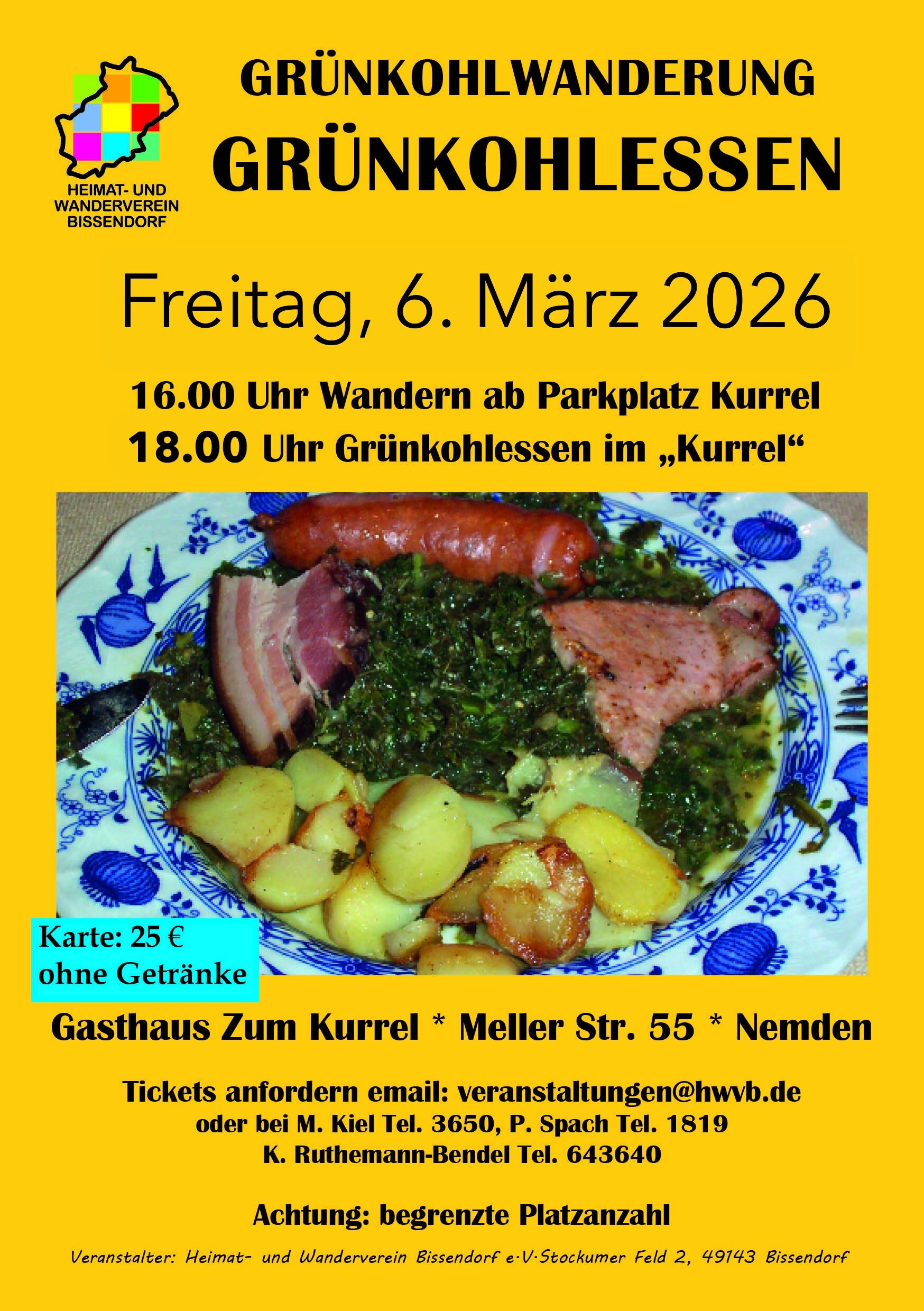 Plakat Grünkohlessen HWVB 2026