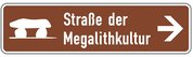 Hauptroutenschild Straße der Megalithkultur