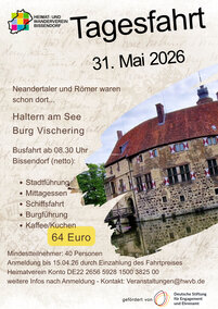 Tagesfahrt nach Haltern am See/Burg Vischering