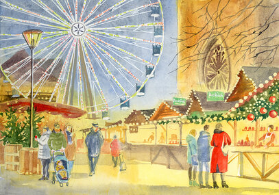 Osnabrücker Weihnachtsmarkt mit Riesenrad