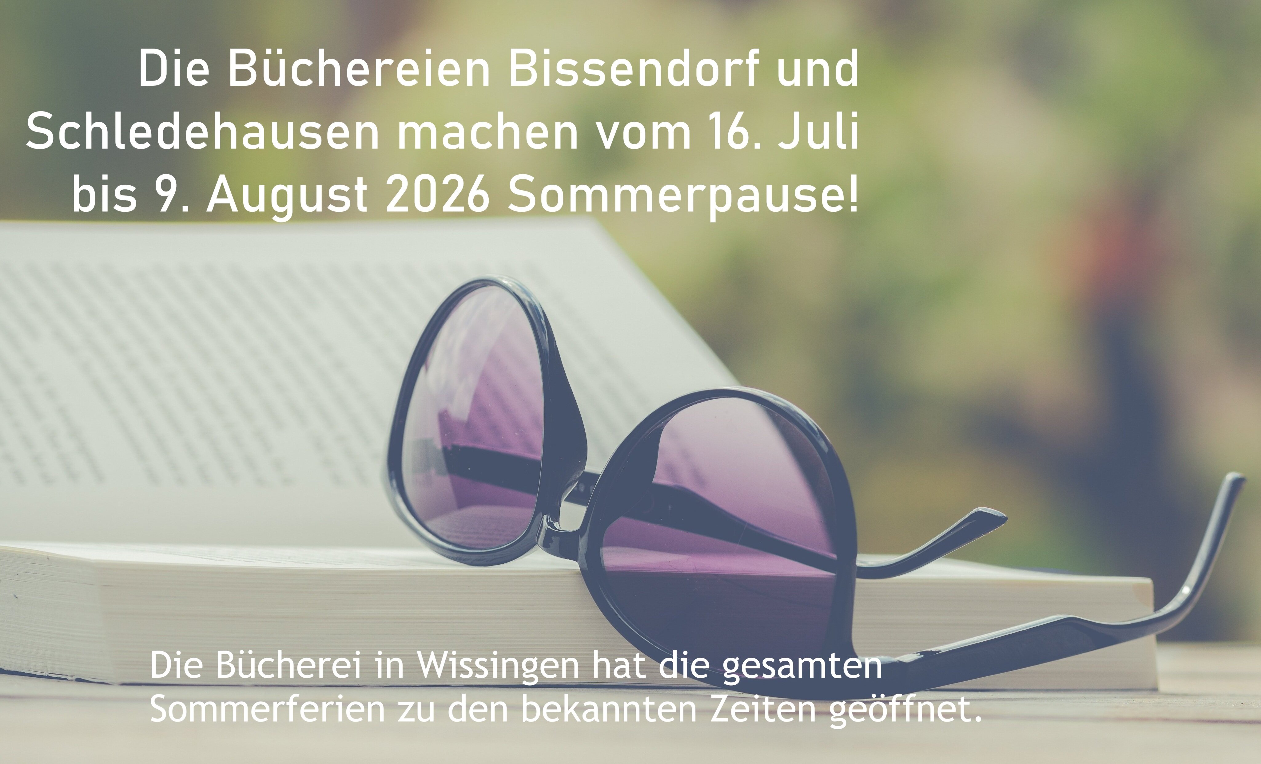 Büchereien in den Sommerferien 2026