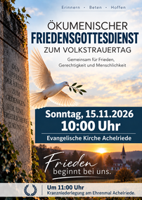 Friedensgottesdienst Volkstrauertag 2026