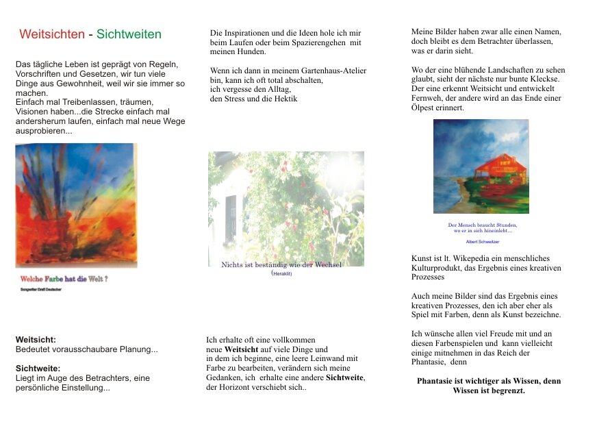 Flyer Ausstellung Weitsichten - Sichtweiten Flyer Ausstellung Weitsichten - Sichtweiten